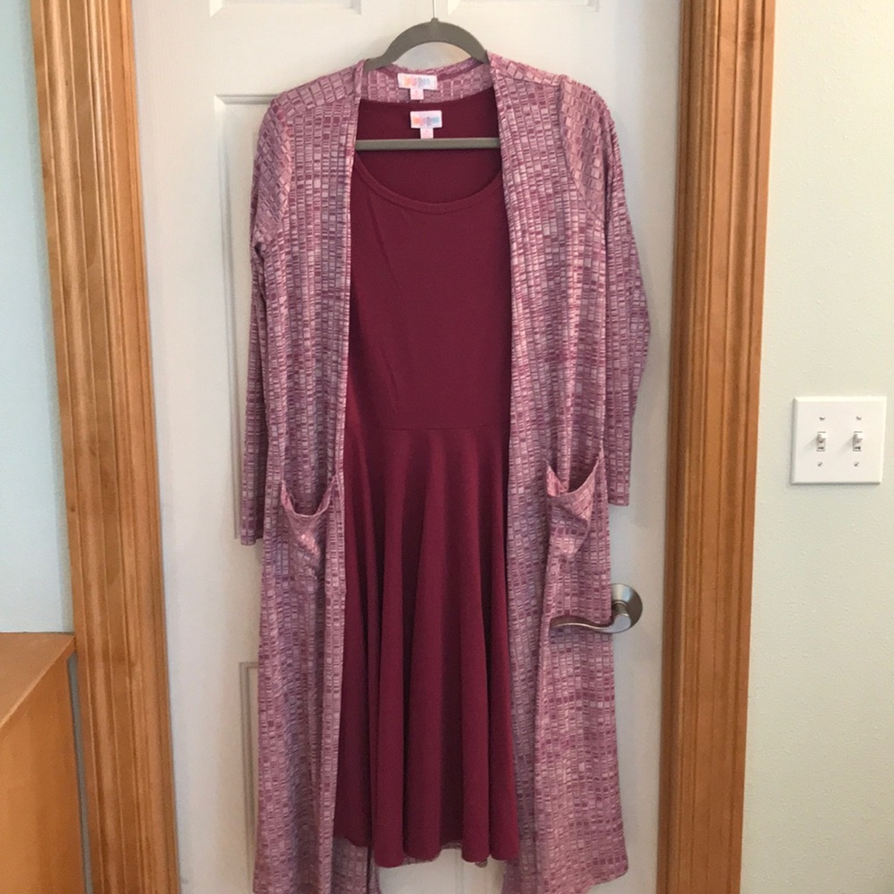 LulaRoe Sarah Cardigan and Nichole Dress Bundle